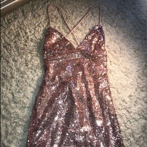 Never worn Lucy in the sky rose gold dress